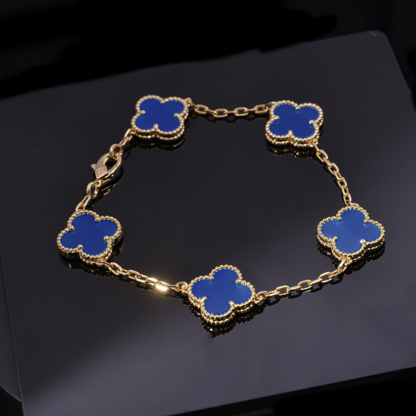 Azure Alhambra - Blue Agate Statement Bracelet