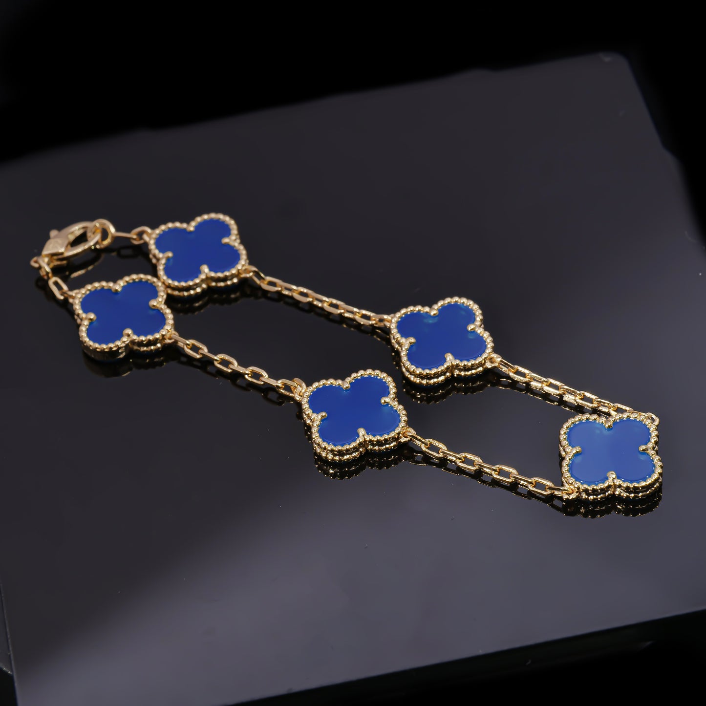 Azure Alhambra - Blue Agate Statement Bracelet