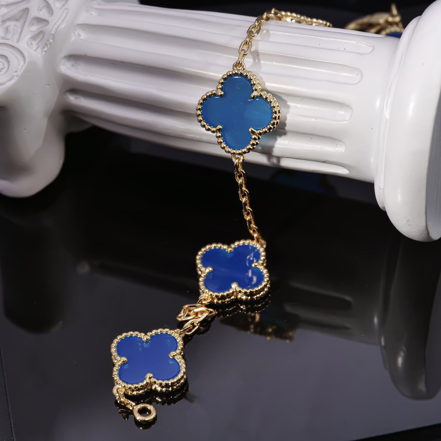 Azure Alhambra - Blue Agate Statement Bracelet