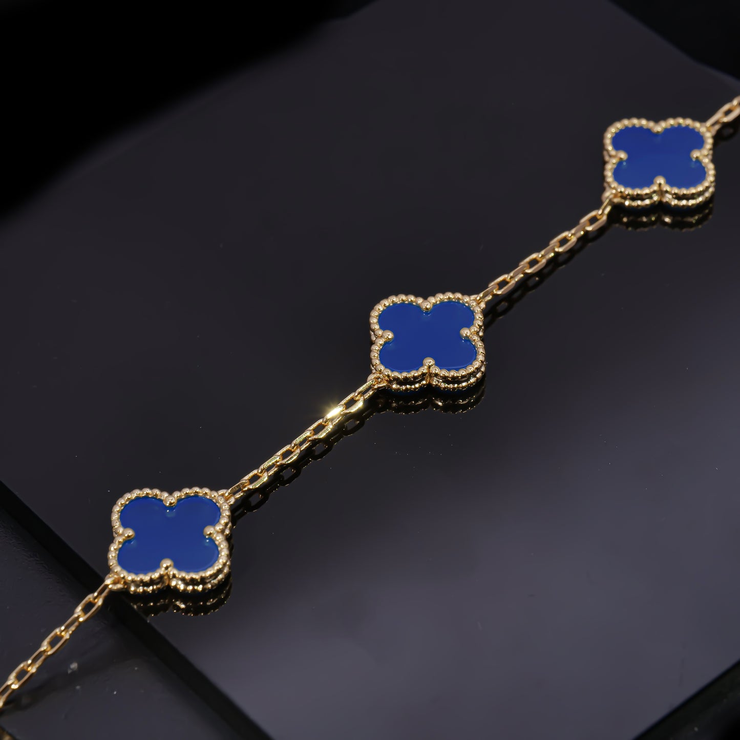 Azure Alhambra - Blue Agate Statement Bracelet