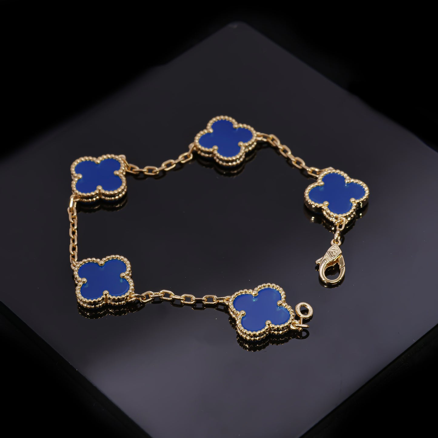 Azure Alhambra - Blue Agate Statement Bracelet
