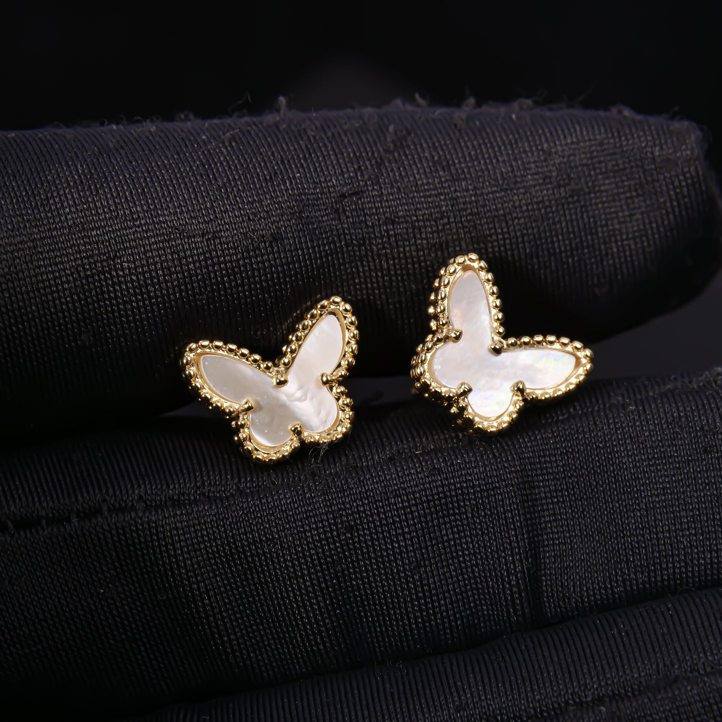VCA, elegant butterfly-shaped stud earrings