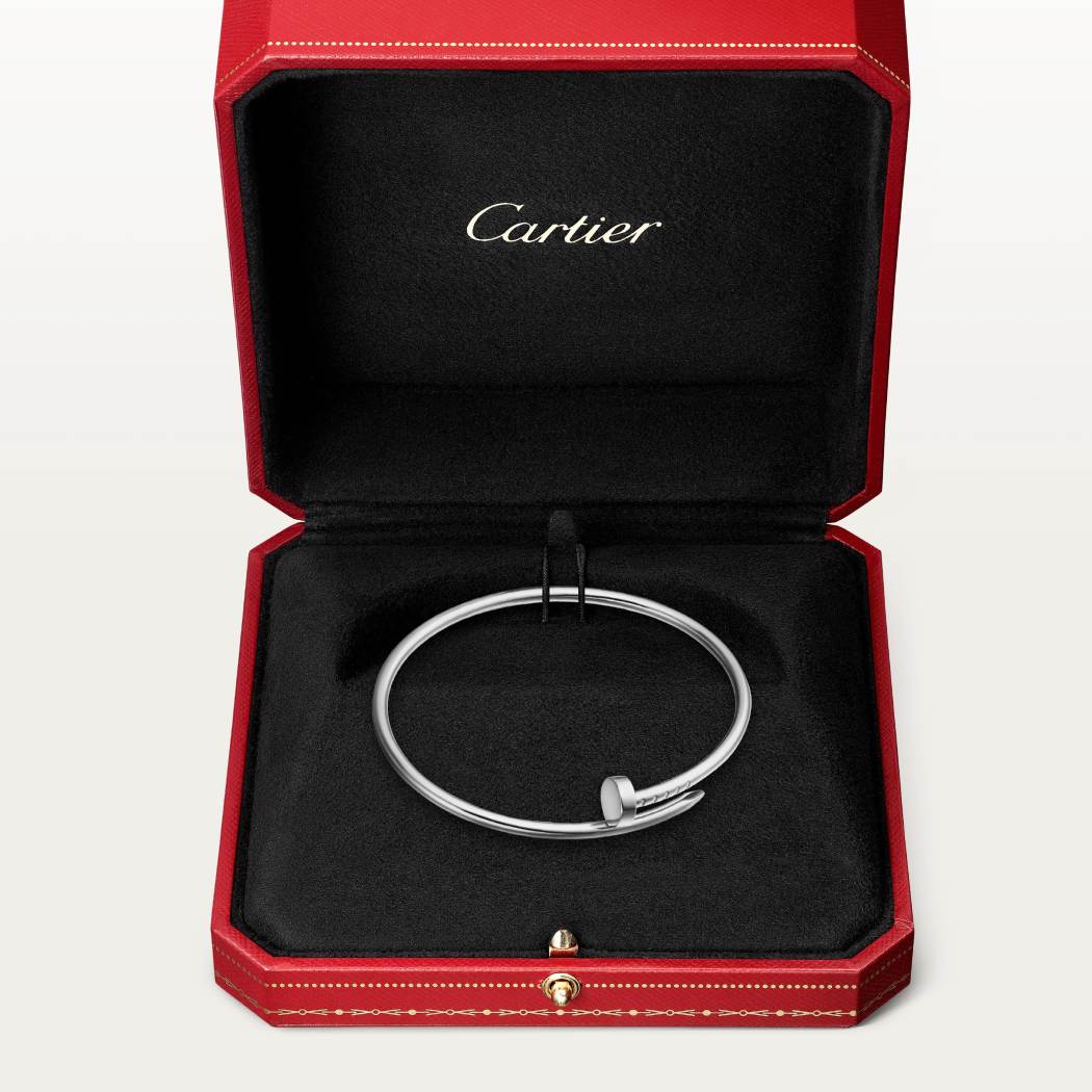 Cartier small 18K white gold nail bracelet without diamonds
