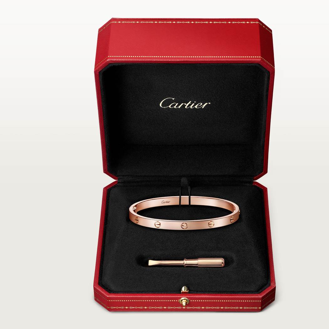 Cartier 4-diamond rose gold classic LOVE bracelet, 18K gold