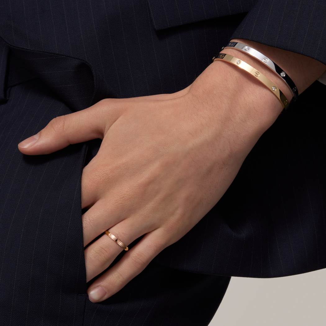 Cartier 4-diamond white gold Classic LOVE bracelet, 18K gold
