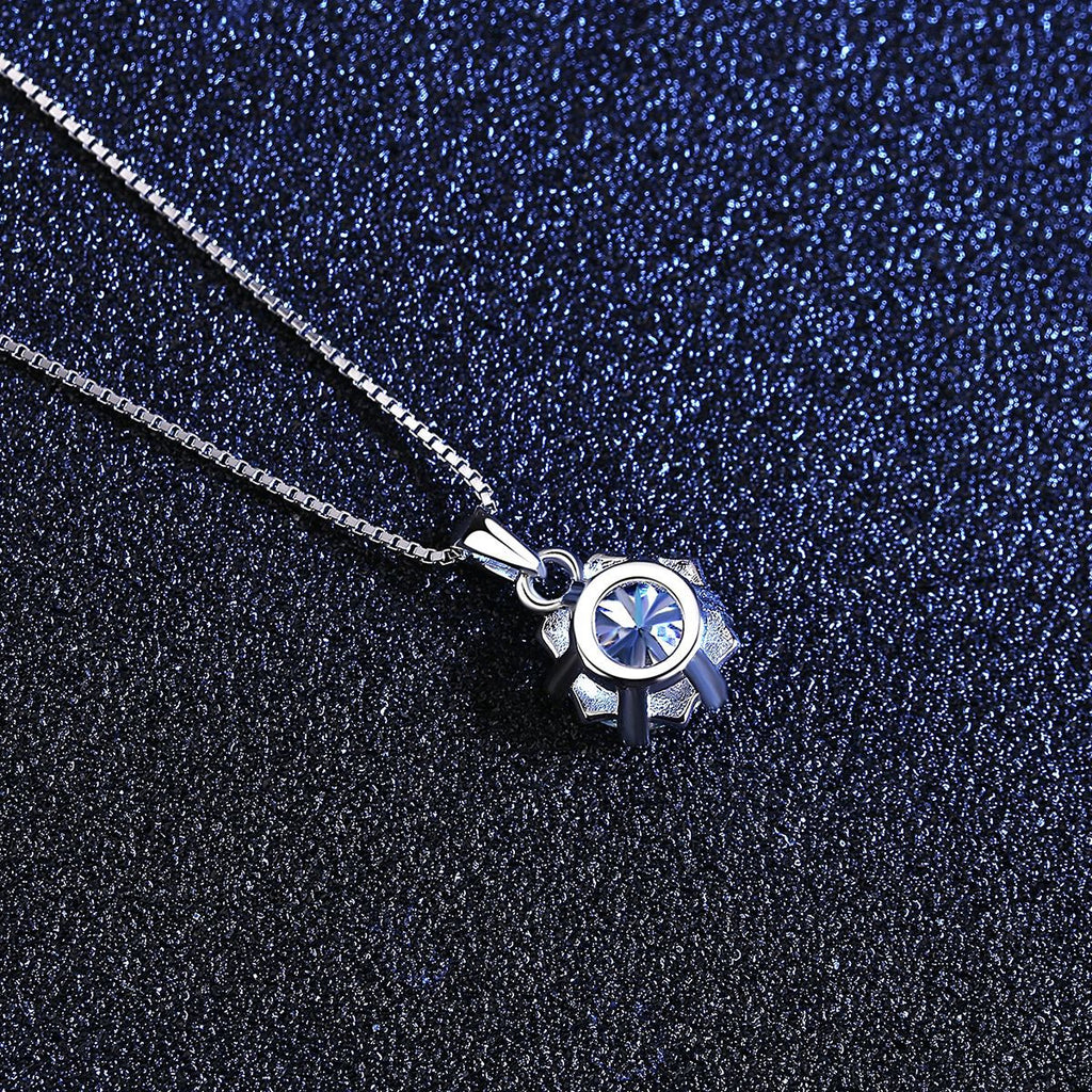 Hot Sale 1ct Moissanite Pendant S925 Silver Necklace Female Simple Box Chain Six Claws Cross-border