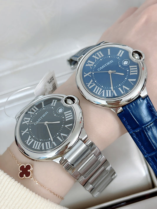 Cartier classic style blue balloon watch for both men and women