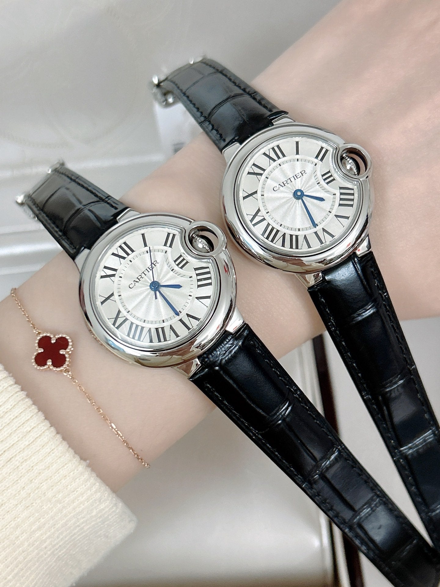 Cartier classic style blue balloon watch for both men and women