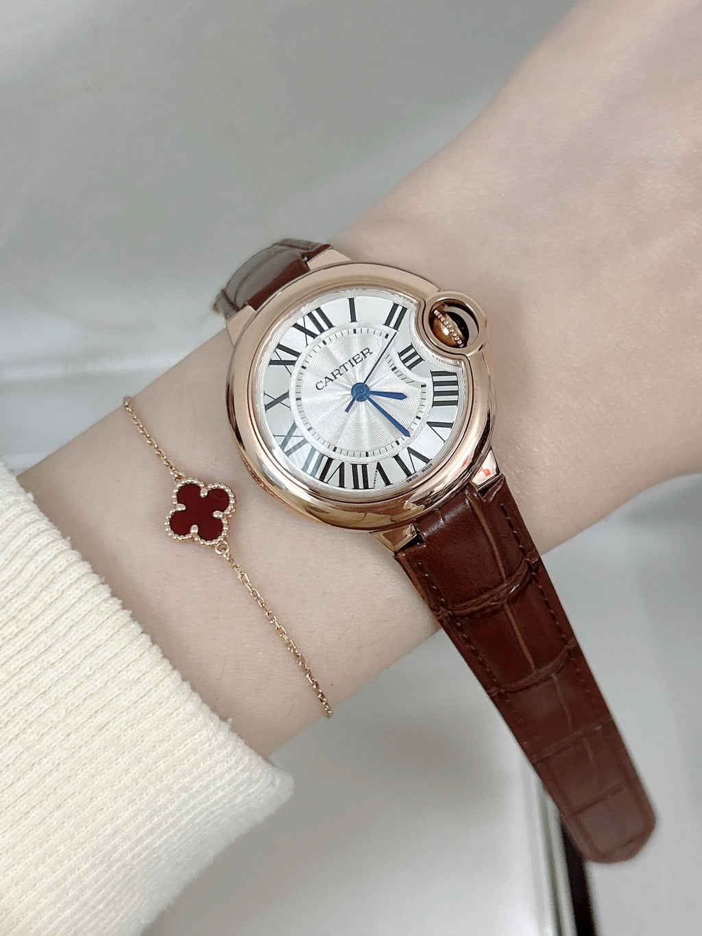 Cartier classic style blue balloon watch for both men and women