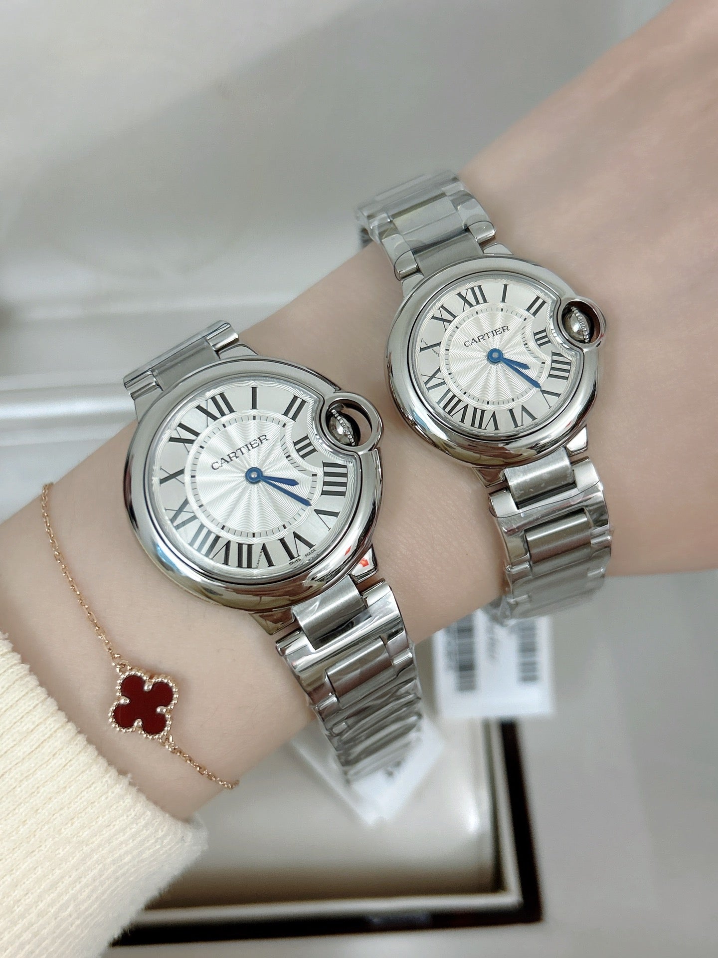 Cartier classic style blue balloon watch for both men and women