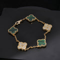 VCA🌿 Lucky Clover Charm Bracelet - Van Cleef Inspired Design