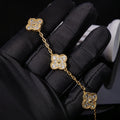 VCA Azure Alhambra - Blue Agate Statement Bracelet  Gilded Constellation - Diamond Accent Bracelet