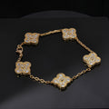 VCA Azure Alhambra Diamond Accent Gold Bracelet