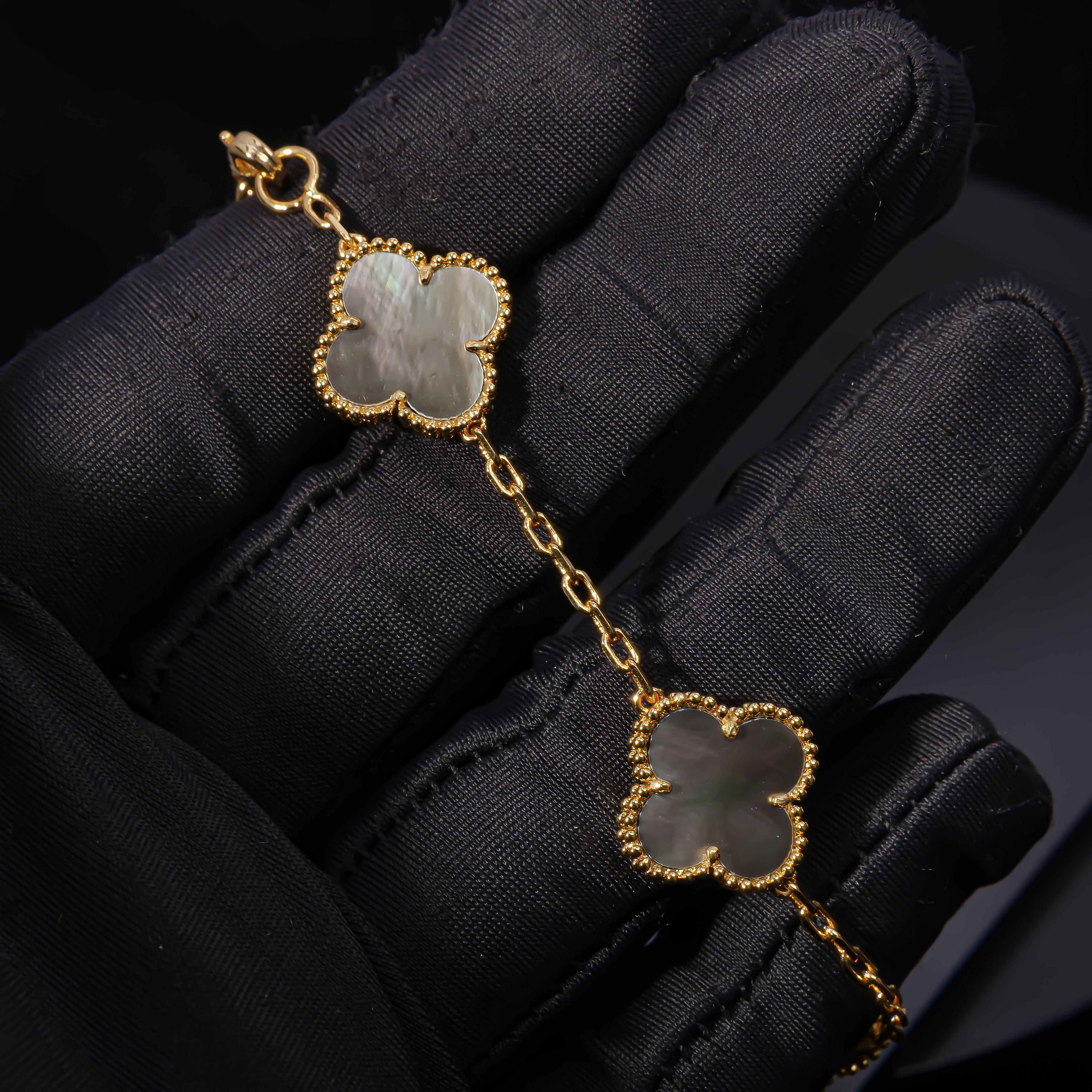 VCA Luminous Pearl Elegance - Van Cleef Inspired Mosaic Bracelet