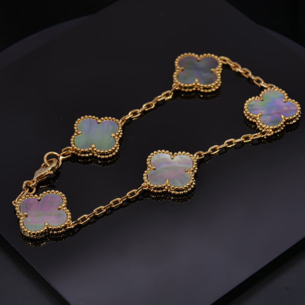 VCA Luminous Pearl Elegance - Van Cleef Inspired Mosaic Bracelet