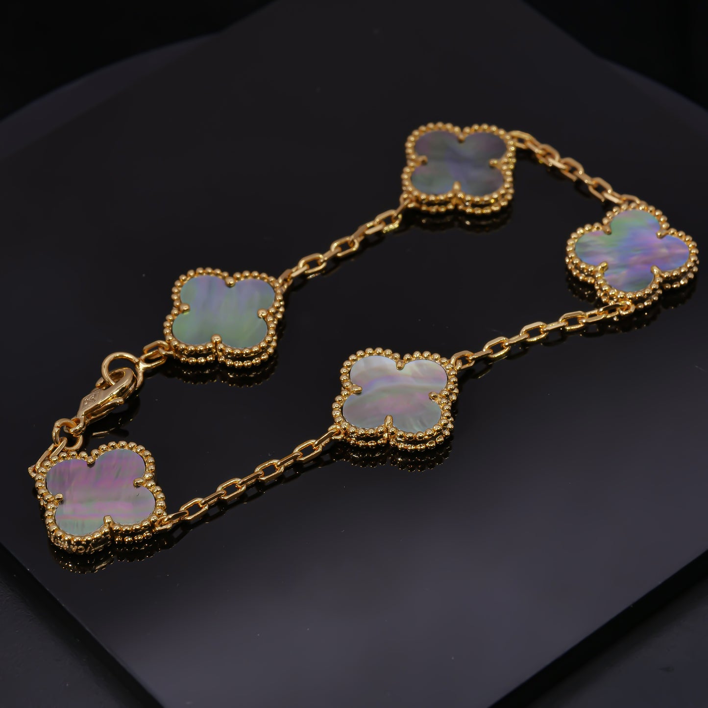 VCA Luminous Pearl Elegance - Van Cleef Inspired Mosaic Bracelet