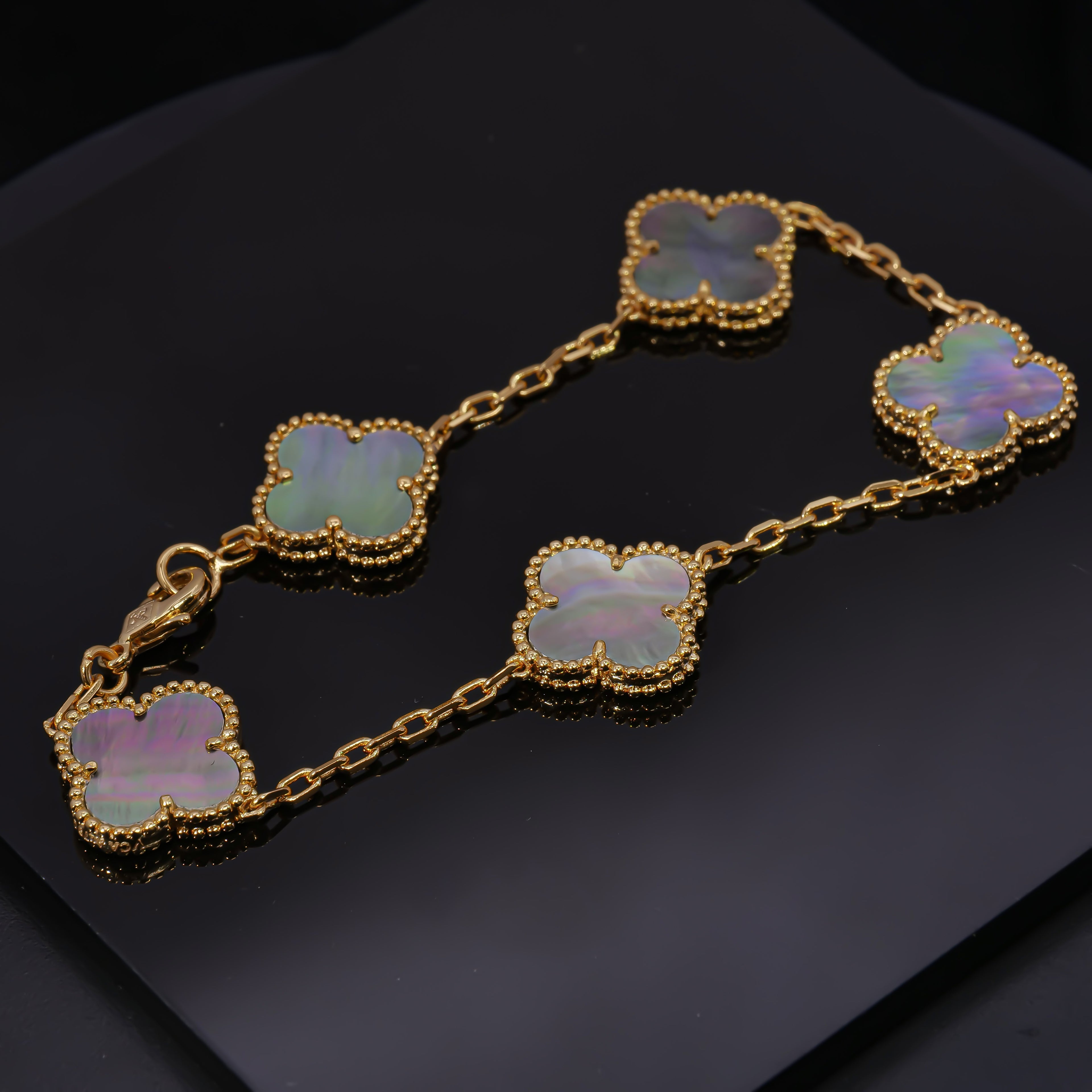 VCA Luminous Pearl Elegance - Van Cleef Inspired Mosaic Bracelet