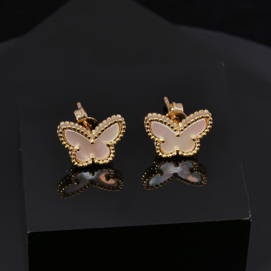 VCA, elegant butterfly-shaped stud earrings
