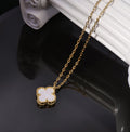 Luxury single-flower pendant white mother-of-pearl gilded VCA women's Necklace