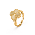 Van Cleef & Arpels Gold Laser Ring without Diamonds Vintage Alhambra