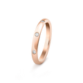 Van Cleef & Arpels rose gold wedding ring with 3 diamonds Tendrement Etoiles