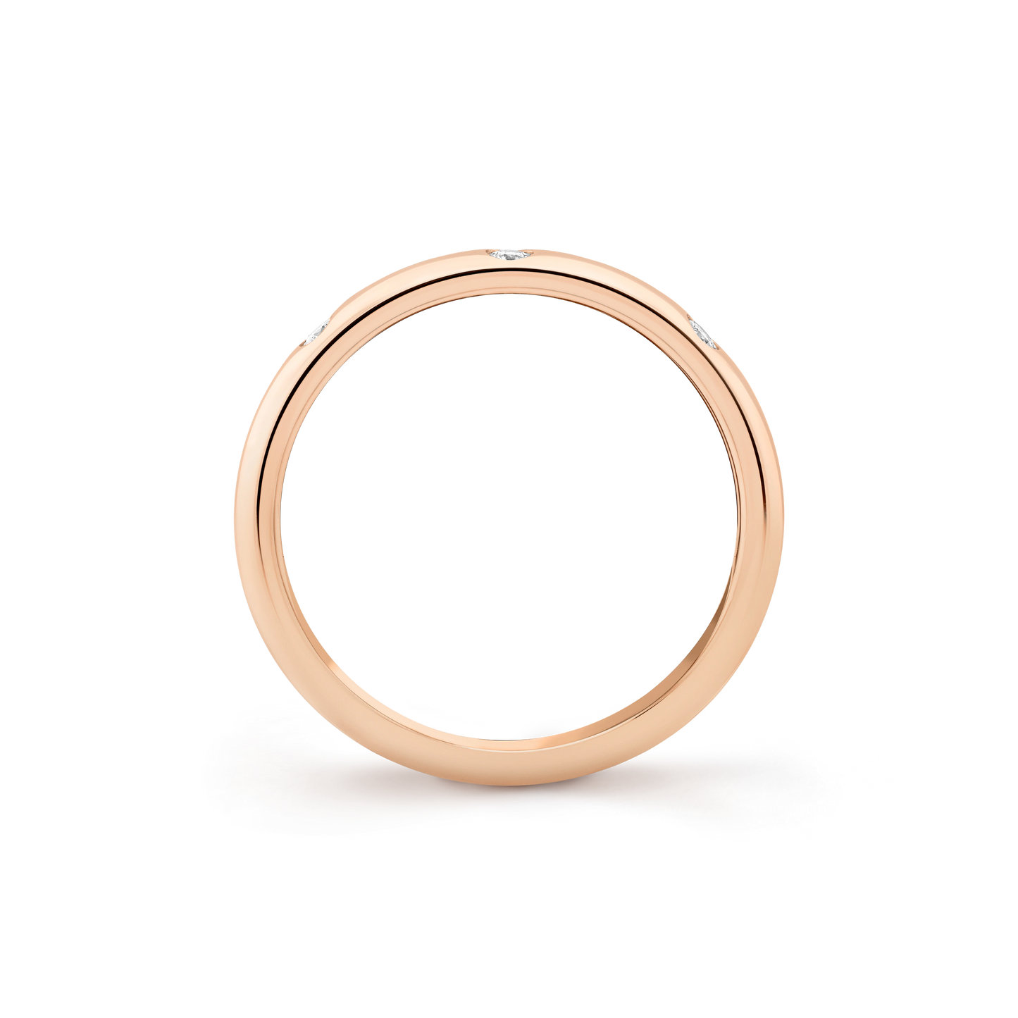 Van Cleef & Arpels rose gold wedding ring with 3 diamonds Tendrement Etoiles