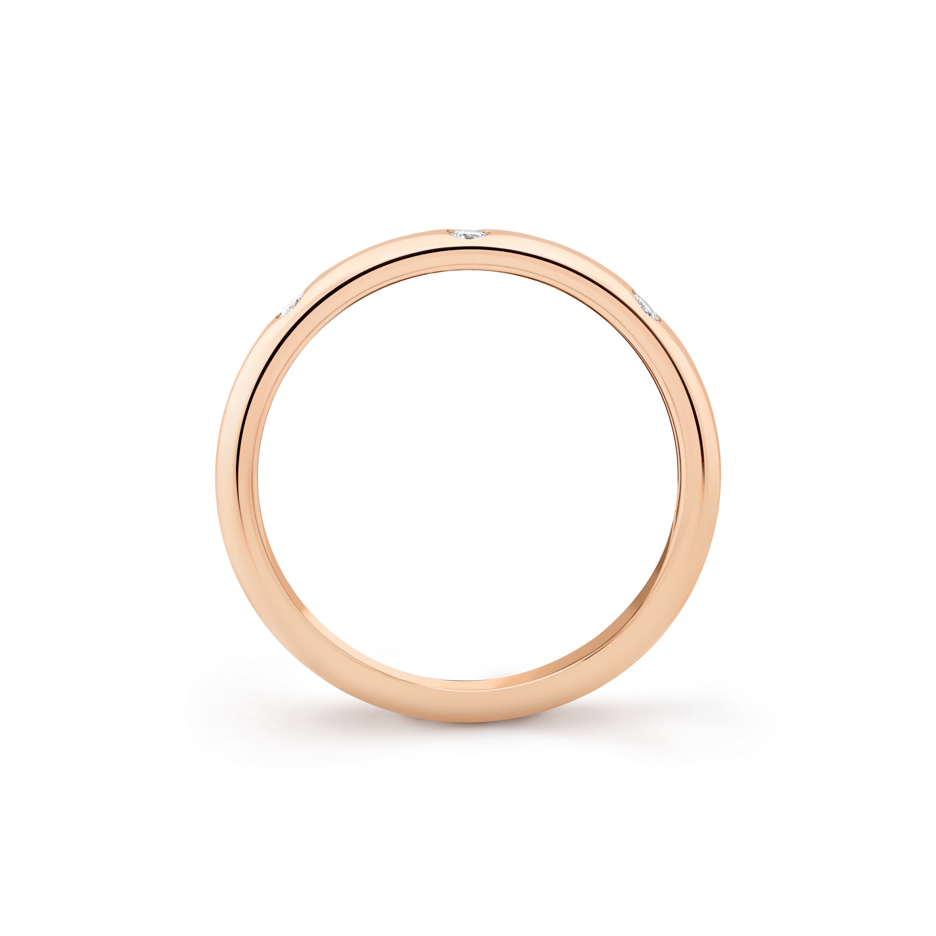 Van Cleef & Arpels rose gold wedding ring with 3 diamonds Tendrement Etoiles