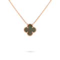 Van Cleef & Arpels rose Gold necklace Four-leaf Clover Pearl Mother-of-pearl Pendant Vintage Alhambra