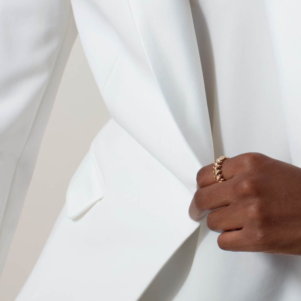 Cartier 18K rose gold 6mm ring CLASH DE CARTIER series