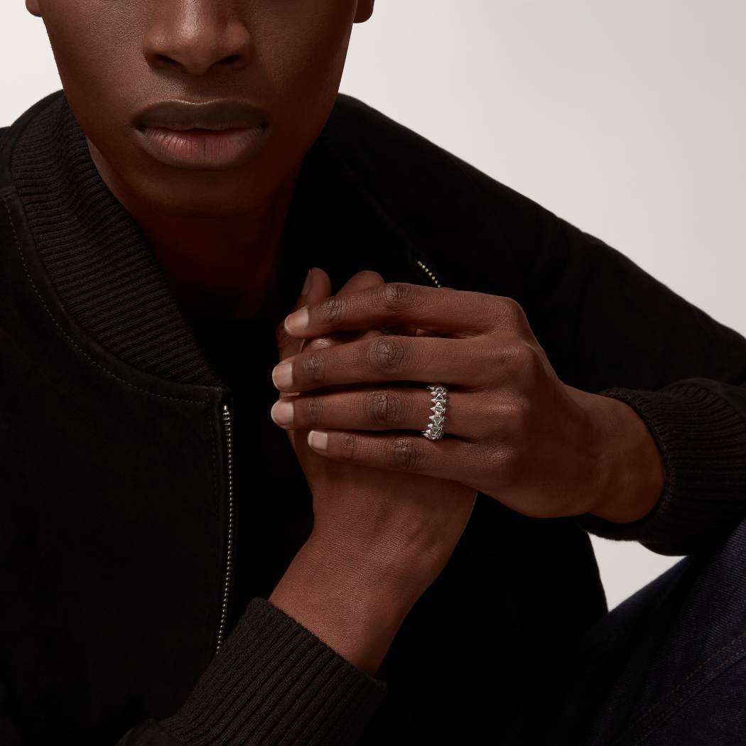 Cartier 18K white gold 6mm ring CLASH DE CARTIER series