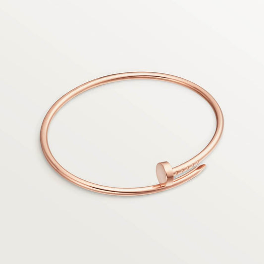 Cartier small 18K rose gold nail bracelet without diamonds