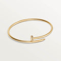 Cartier 18K gold small nail bracelet with inverted diamonds