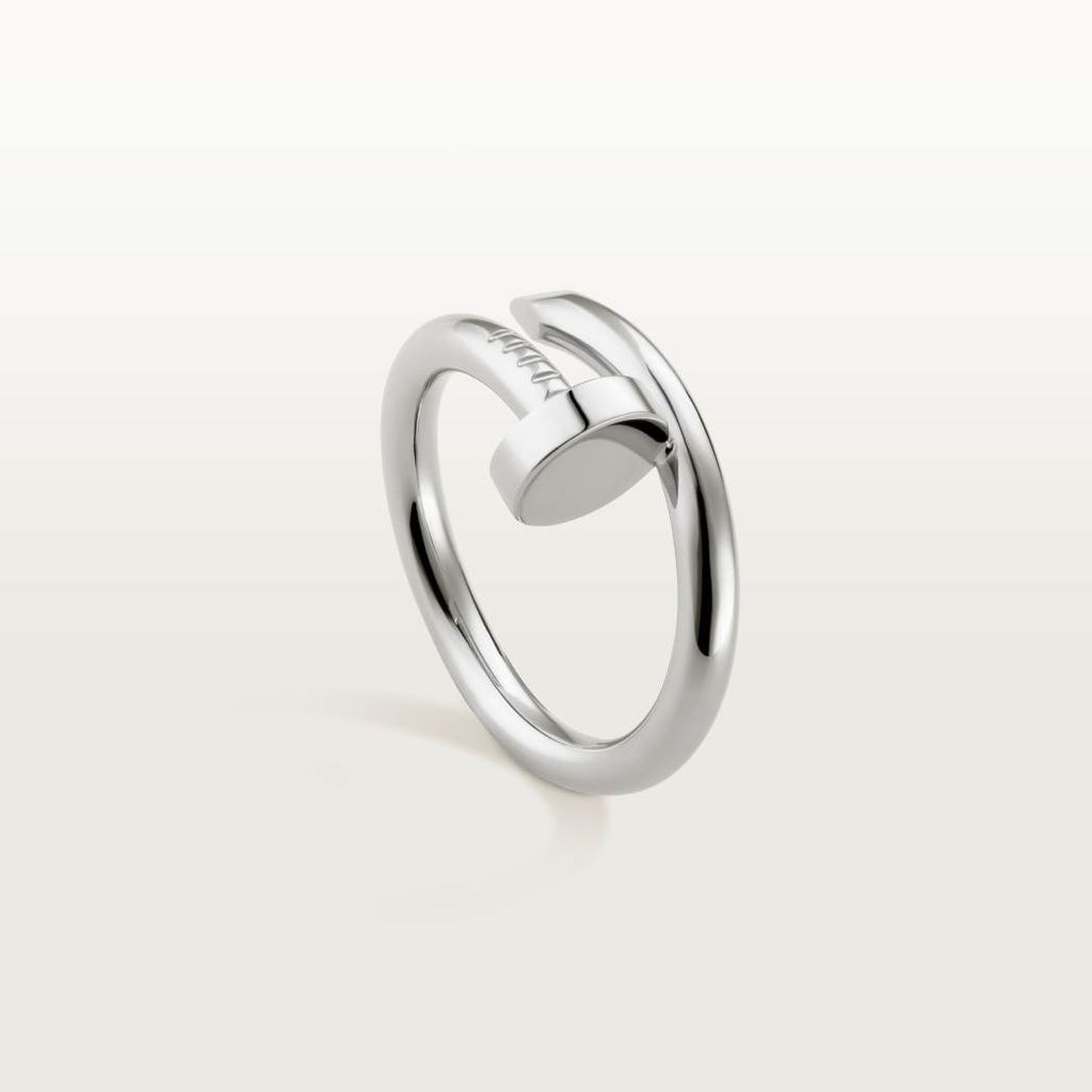 Cartier 18K white gold nail ring all sizes without diamonds