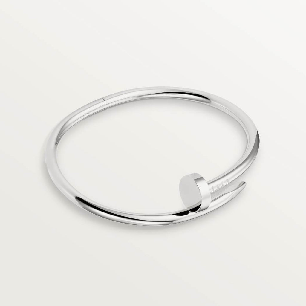 Cartier 18K white gold nail bracelet large without diamonds