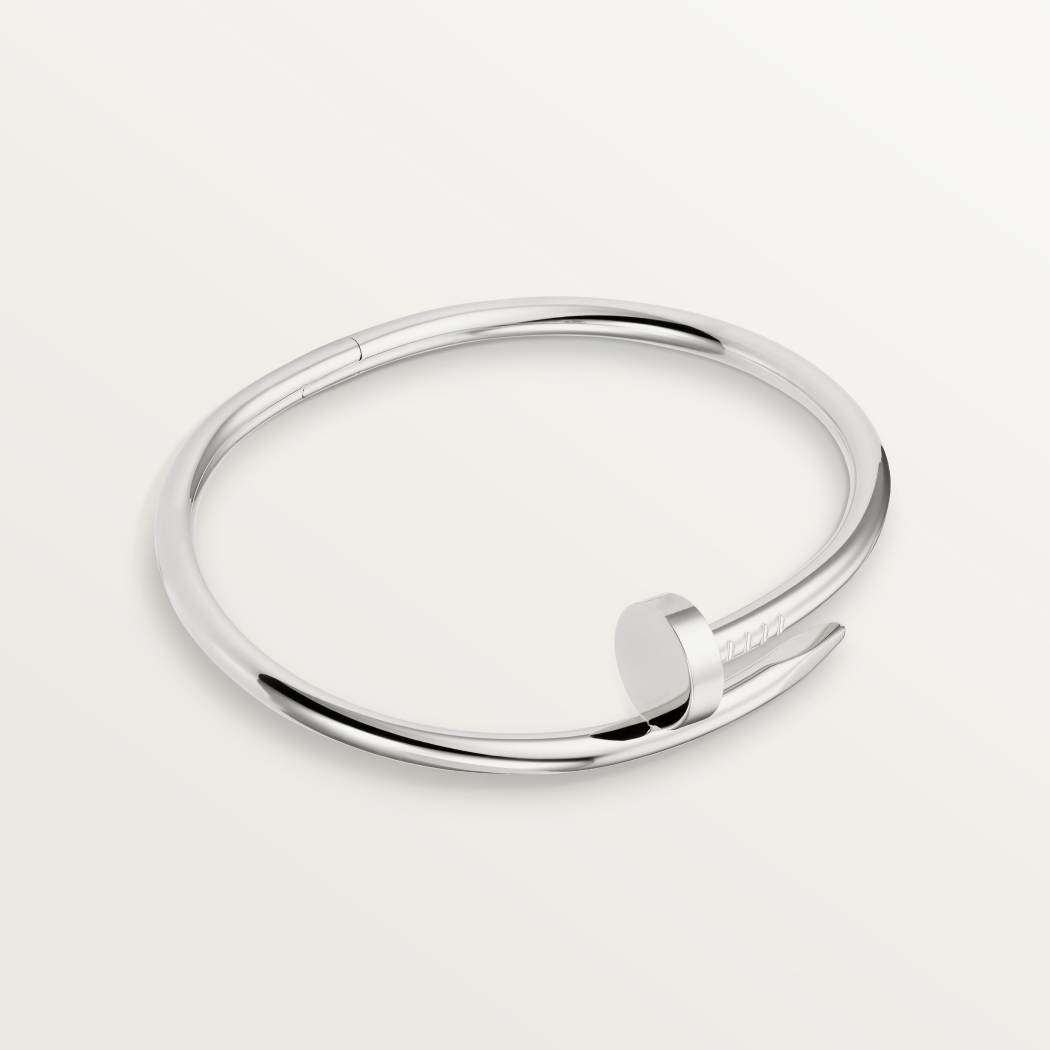 Cartier 18K white gold nail bracelet large without diamonds