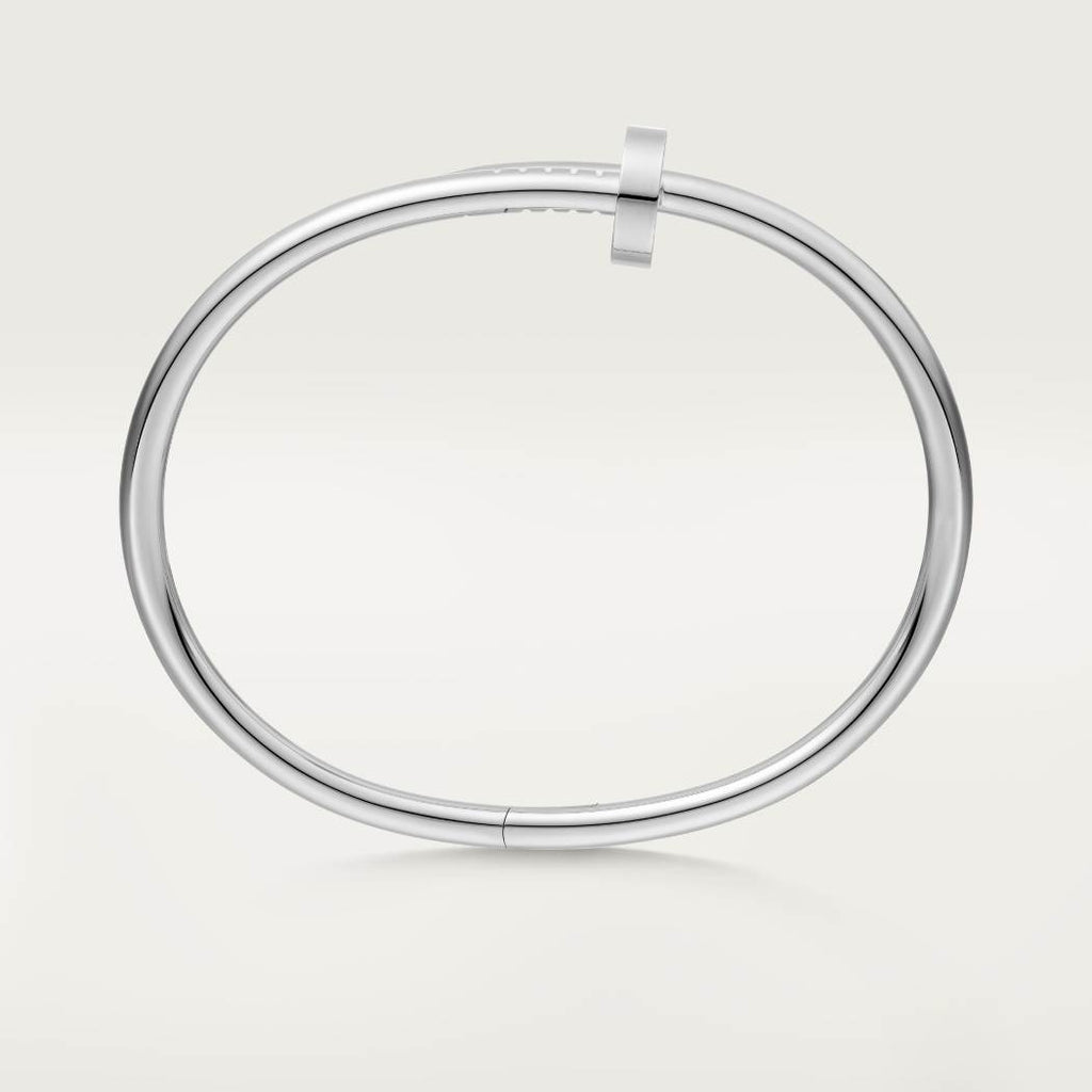 Cartier 18K white gold nail bracelet large without diamonds