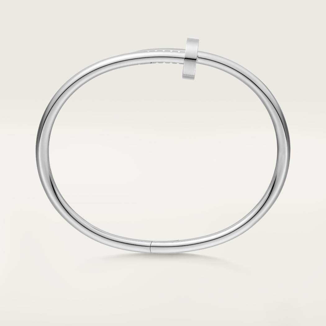 Cartier 18K white gold nail bracelet large without diamonds