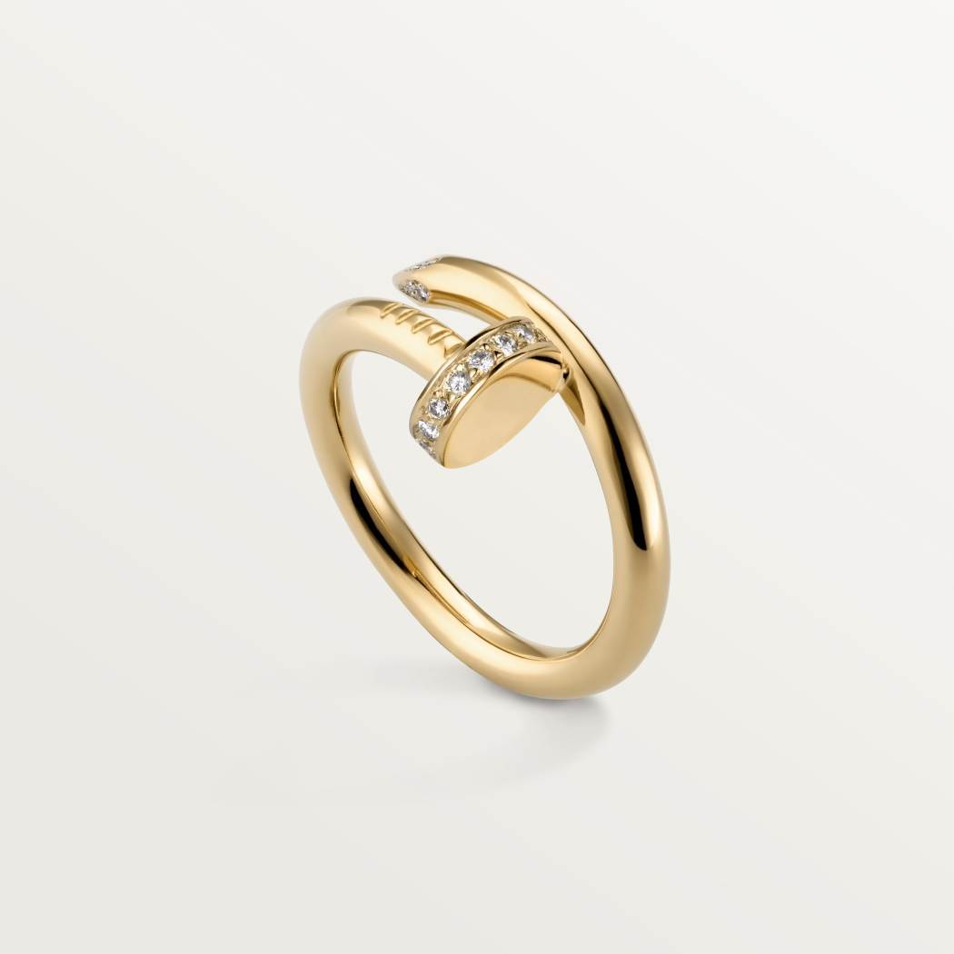 Cartier 18K gold nail ring with diamonds is available all sizes