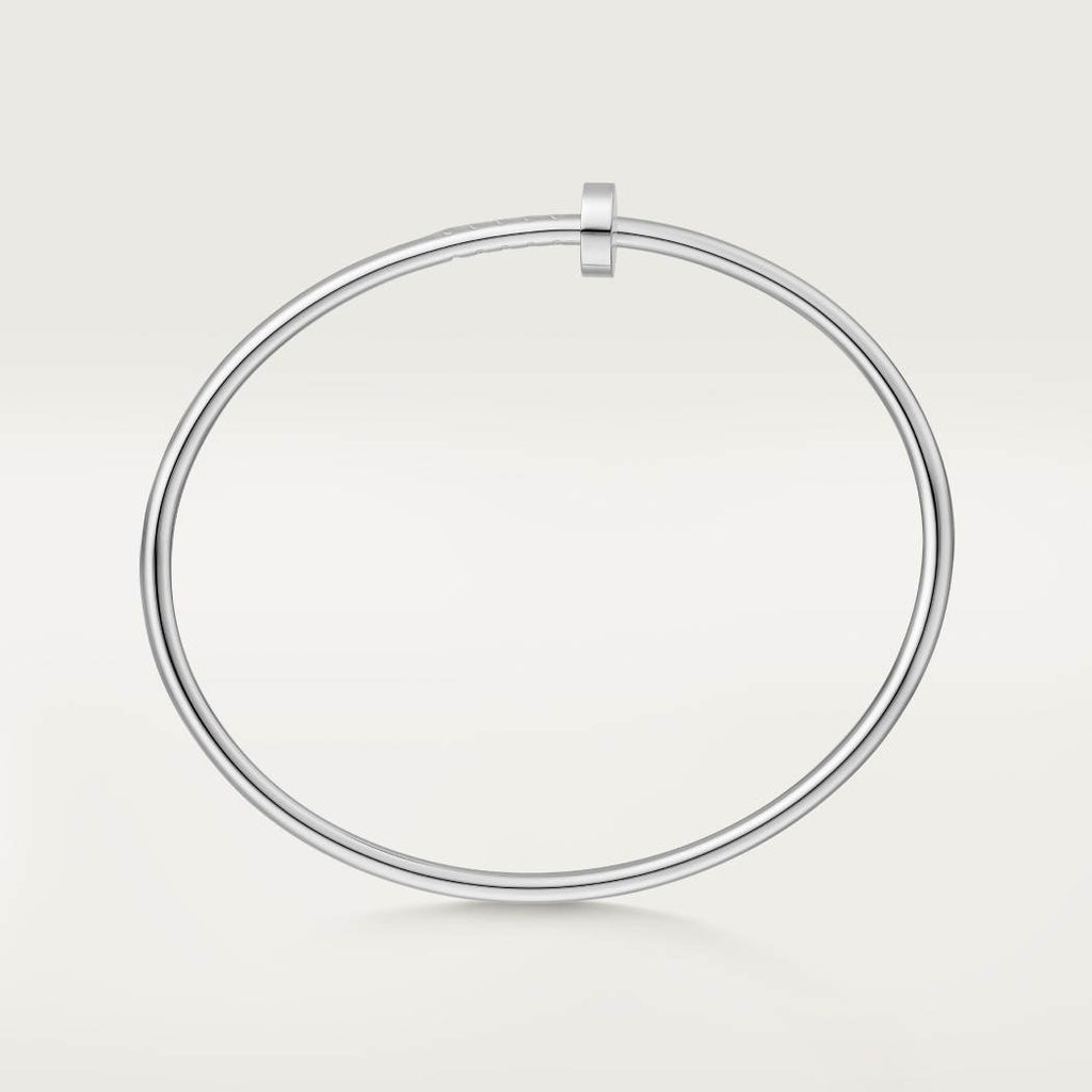 Cartier small 18K white gold nail bracelet without diamonds