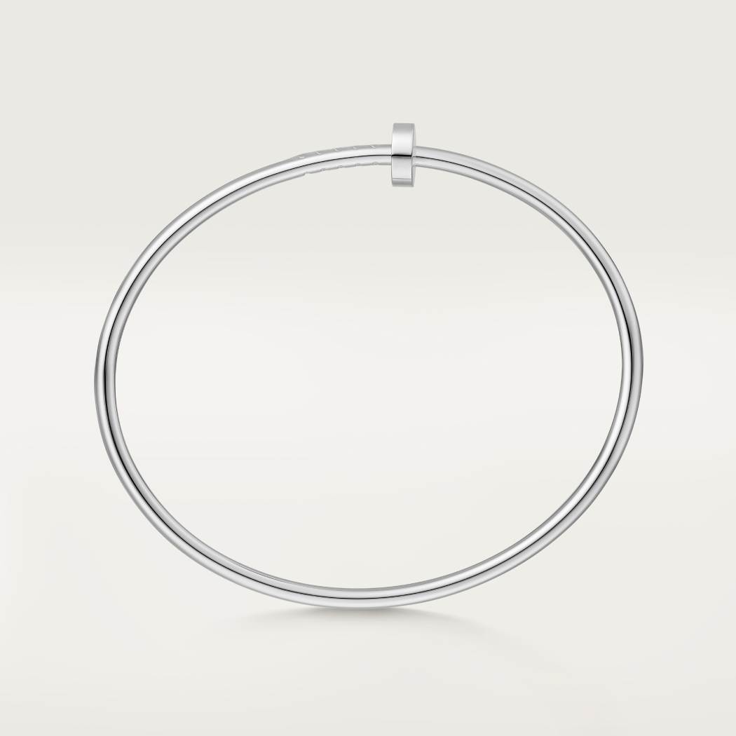 Cartier small 18K white gold nail bracelet without diamonds