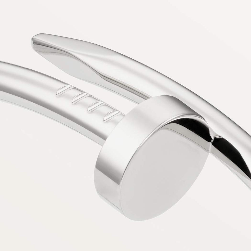 Cartier 18K white gold nail bracelet large without diamonds