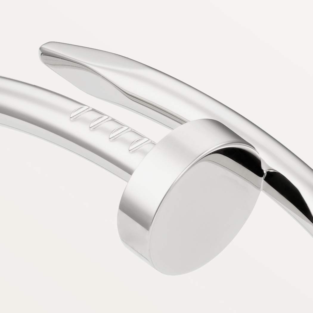 Cartier 18K white gold nail bracelet large without diamonds