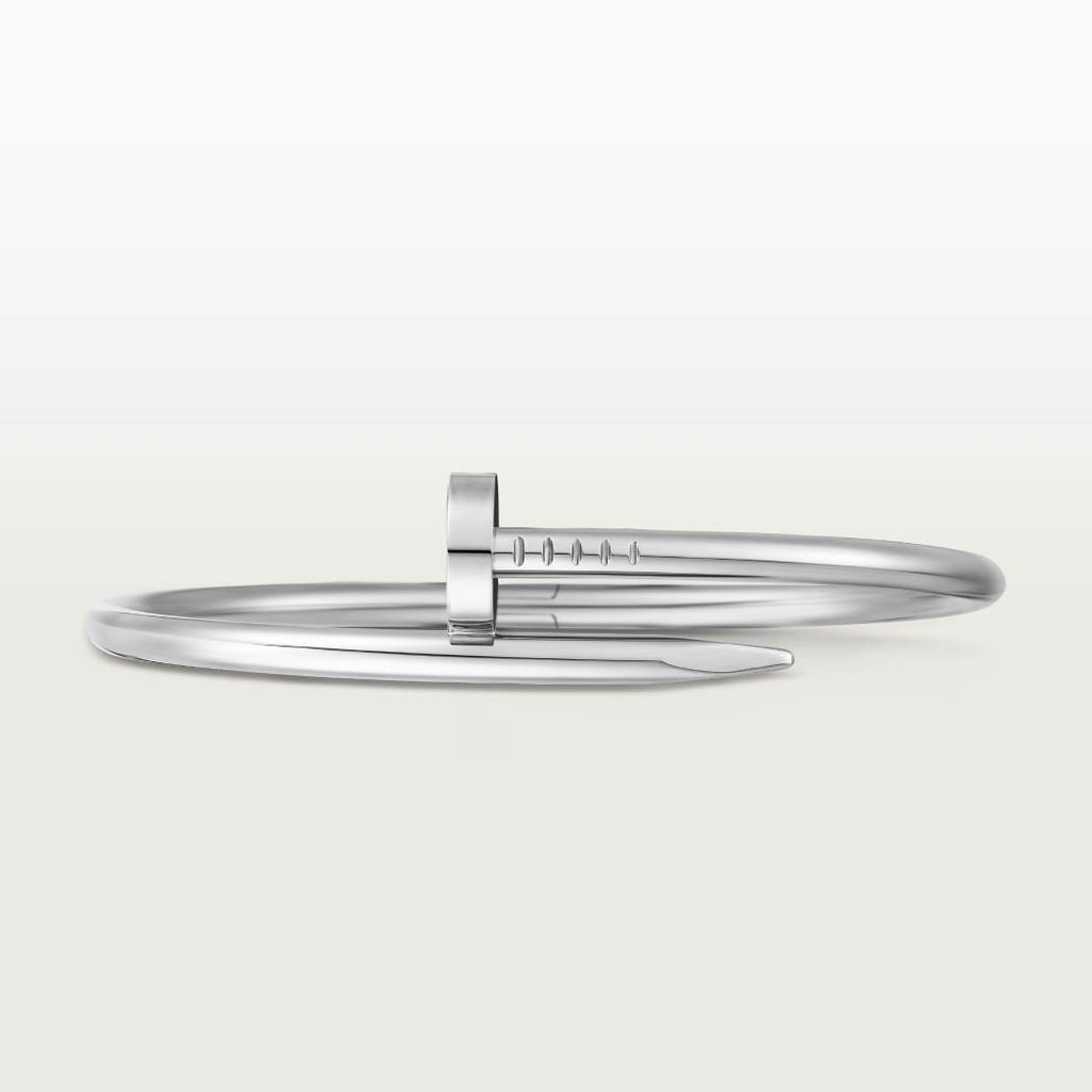 Cartier 18K white gold nail bracelet large without diamonds