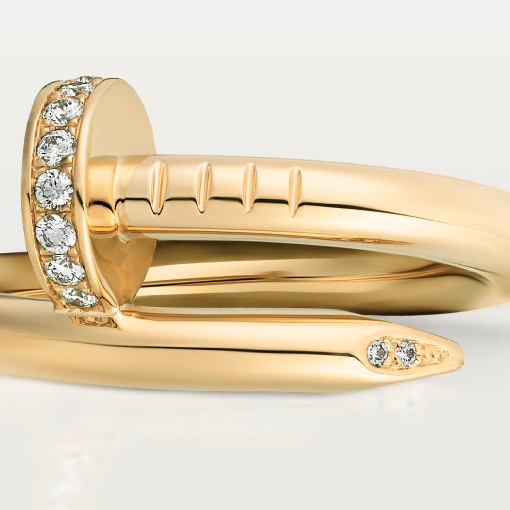 Cartier 18K gold nail ring with diamonds is available all sizes