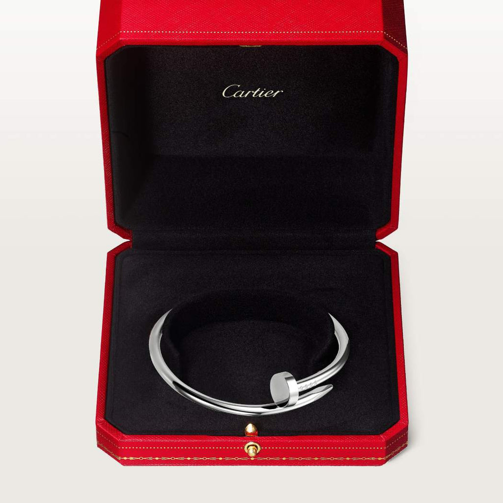 Cartier 18K white gold nail bracelet large without diamonds