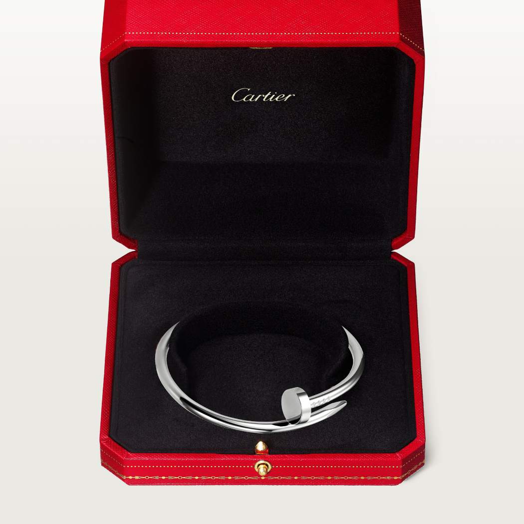 Cartier 18K white gold nail bracelet large without diamonds