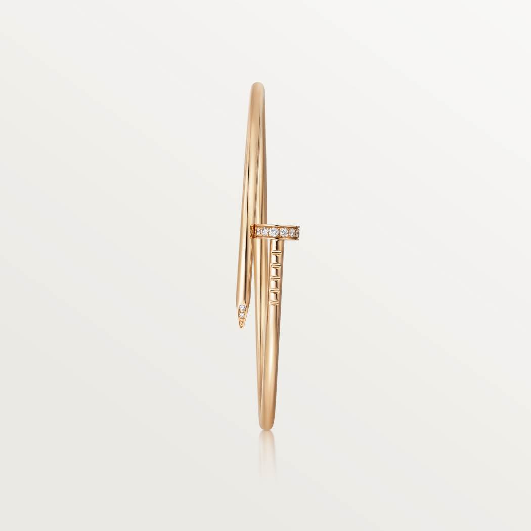 Cartier 18K gold small nail bracelet with inverted diamonds