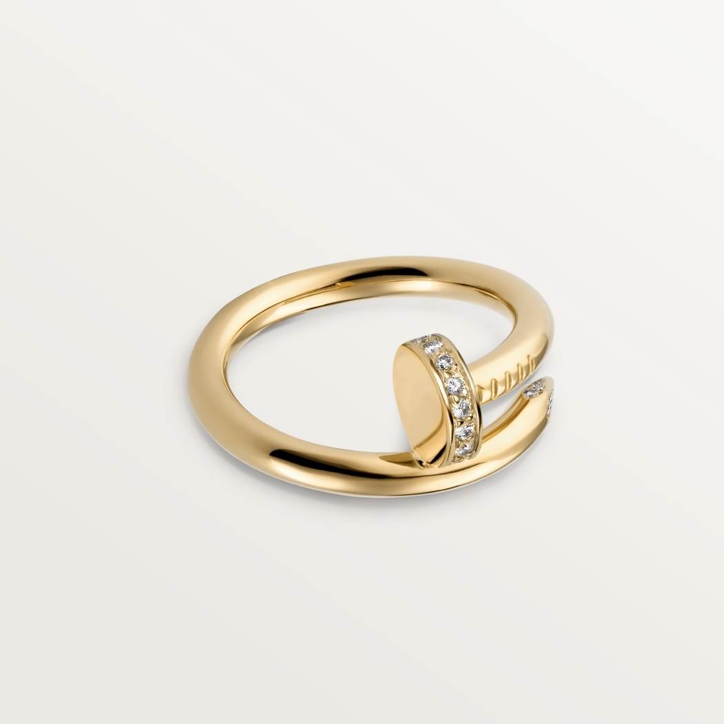 Cartier 18K gold nail ring with diamonds is available all sizes