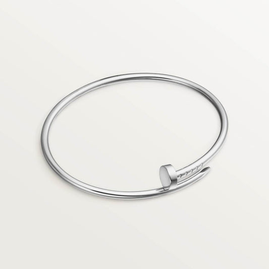 Cartier small 18K white gold nail bracelet without diamonds