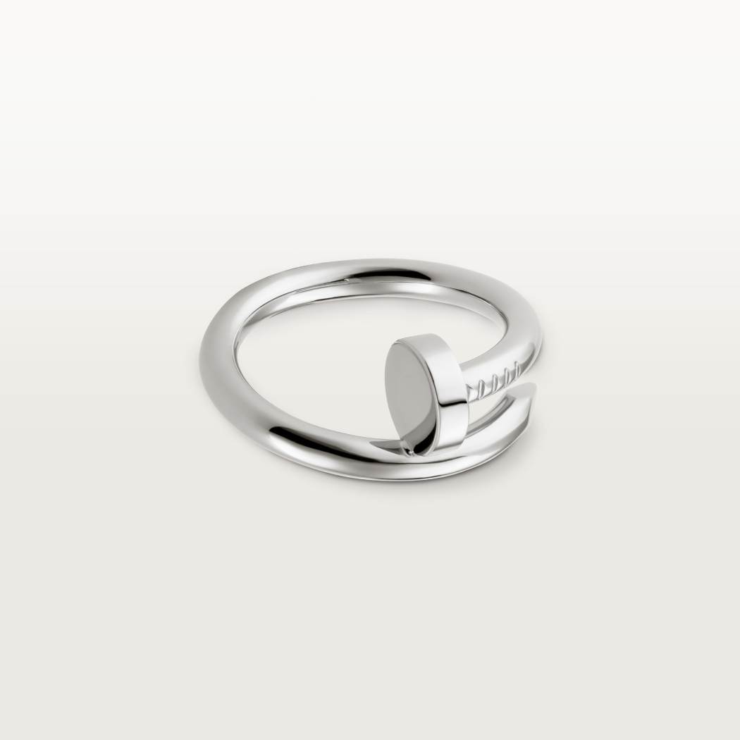 Cartier 18K white gold nail ring all sizes without diamonds